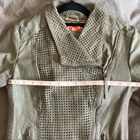 Bano eeMee Genuine Leather Biker Jacket - Picture 16 of 16